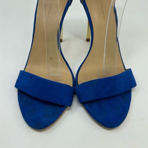 Zara Women's Blue Strappy Heels Gold Stiletto Size 36 (US 5.5-6) Party Shoes - Picture 5 of 11